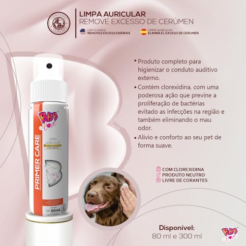 KIT Limpa Face e Limpa Auricular BBB Love: higiene completa para seu pet! Cuide da face e ouvidos co