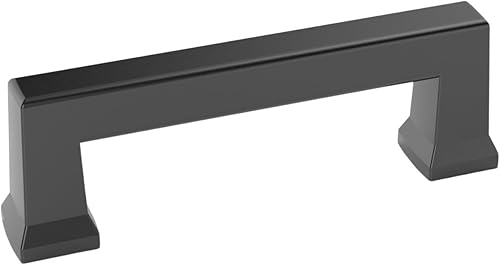 30156 - Tirador de puerta y cajón Conrad (individual) - 3 pulgadas de centro a centro, negro mate