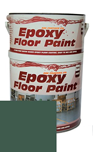 Epoxy Resin Floor Paint by Ask Coatings. for Garage, Industrial and Domestic. 2.5L (Green)