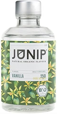 Sugar Free Syrup by JUNIP | 250ml Low Calorie Syrup with Vanilla Aroma Flavour for Your Drink, Tea & Water | Alternative to Fruit Infuser Water