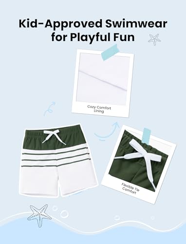 Image of PATPAT Family Matching Summer Swimsuits, Two Piece Bathing Suits Tropical Plant Floral Print Swim Trunks Shorts