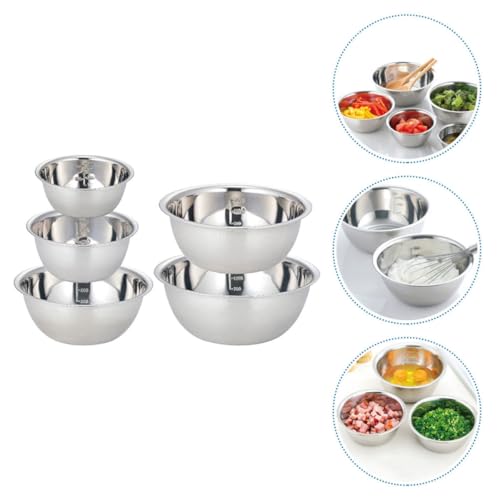 Set de 5 tazones de acero inoxidable para mezclar miniatura 7