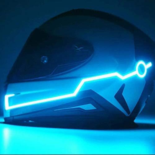AUTOPOWERZ LED Night Signal Light for Motorcycle Helmet Flashing Light Stripe (Blue).
