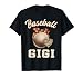 Baseball Gigi Bandana Leopard Heart Fans Mother's Day T-Shirt