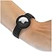 SaharaCase Silicone Wrist Band Compatible with AirTag [Shockproof Bumper] Rugged Protection Antislip Grip Kids/Adult GPS Finder - Black