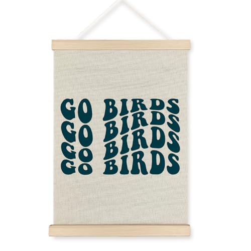 JOQUXI Football Go Birds Motivational Wooden