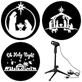 Relaxweex Projector Lights for Decoration Home Outdoor Holiday Projectors Light Scene Projector for Indoor Wall Windows Garage Doors Decor (Christmas Nativity Silhouette Scene)