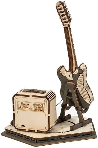 Amazon つくるんです 日本公式販売 日本語説明書付 Robotime 3d ウッドパズル オーナメントシリーズ エレキギター 立体パズル おもちゃ