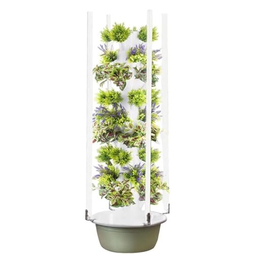 Torre di Coltivazione idroponica Verticale, di Coltivazione idroponica per Interni ed Esterni, fioriera a Torre Multistrato per Verdure, Frutta ed Erbe aromatiche, Dispositivo da Gia