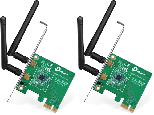 Tarjeta de red PCI Express TP-Link TL-WN881ND de 300 Mbps con 2 antenas para PC