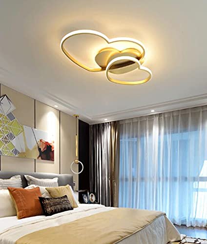 Lámpara de techo LED con control remoto y diseño moderno de corazón 5