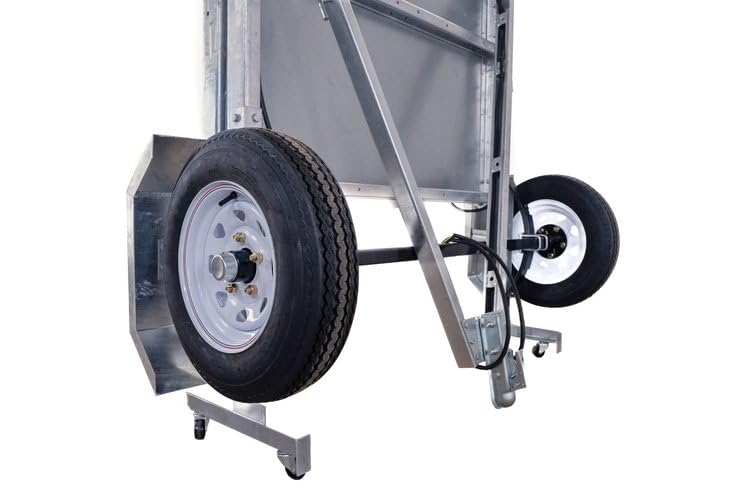 Image of DK2 - Single Axle Galvanized Folding Utility Trailer & Assembly Kit | MFT4X8G | 4 x 8-ft | 1450 lb. Payload Capacity | Coated Steel | 2 inch Coupler with Safety Chain | Folding Trailer Design