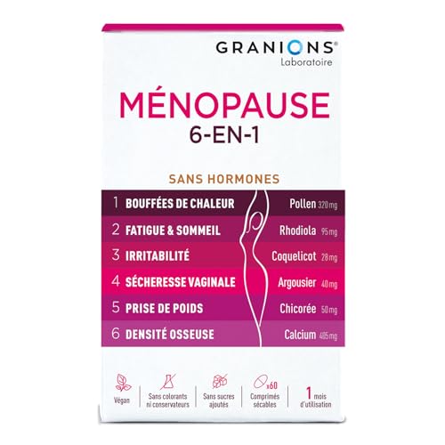 GRANIONS - MENOPAUSE 6-EN-1 | 1 MOIS - Menopause bouffee de chaleur et poids - Ménopause Perte de...