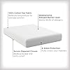AllerEase Ultimate Cotton Top Allergy Protection and Comfort Zippered Mattress Protector Queen, White