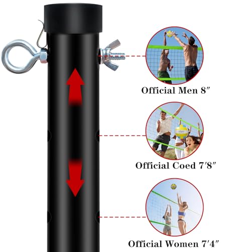 image for Zdgao 20ft Volleyball Net for Backyard,Adjustable Height Volleyball ne