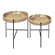 HOME DECO FACTORY Ausziehtisch, 2 Stück, Pampa, Metall, Braun/Schwarz, 41x42x41