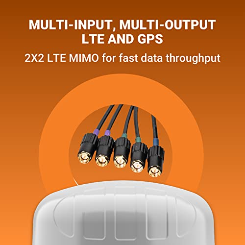 Poynting Puck-5 5-In-1 Transportation & M2M/Iot Antenna | 5G | 4G Lte | 2X2 Mimo | 2X2 Mimo Wifi | Gps/Glonass | 617-4200 Mhz | White #TOP4