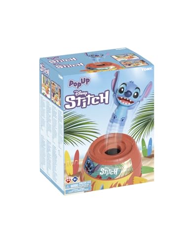 Image of Tomy Disney Pop Up Stitch Action Game, Funny Family and Children's Game, Skill Game Suitable for Preschool Children, for Boys, Girls and Adults, Board Game - from 4 Years