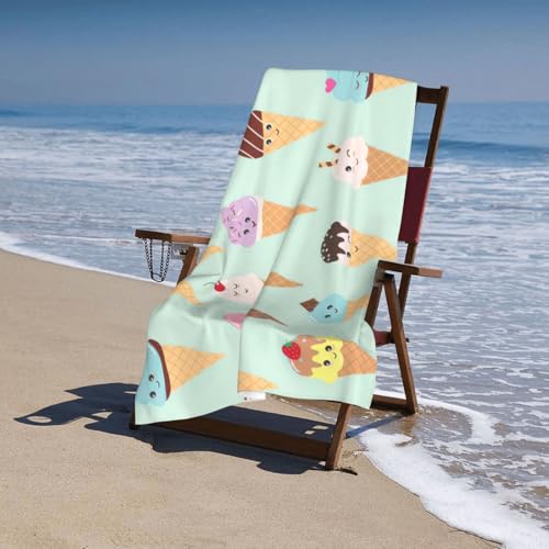 Serviette de bain microfibre grand format séchage rapide glace 81x132