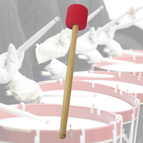 Levemolo 1pc Hammer with Wood Handle Foamed Drumstick for Bass Drum Percussion Accessory for Enhanced Sound and Performance Red miniatura 5