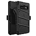 Zizo Bolt Cover - Case for Samsung Galaxy S10 with Military Grade + Glass Screen Protector & Kickstand and Holster (Black/Black)