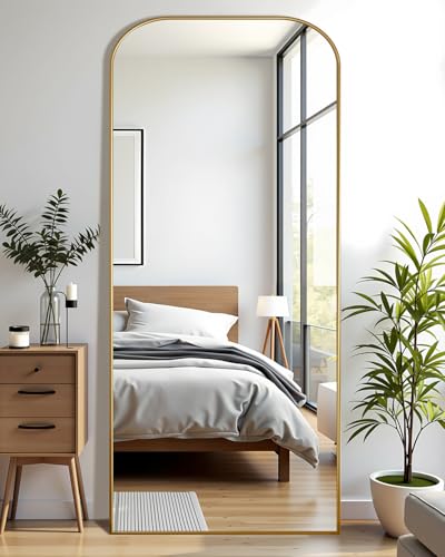 Antok Gold Arched Full Length Mirror – Modern Minimalist Style