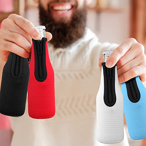 8 Pcs Beer Bottle Sleeves Insulators Anti Slip 12Oz 330Ml Standard Neoprene Beer Sleeve Multicolor Insulated Bottle Cooler Cover Collapsible Zip Up Bottle Jacket Holder For Drink Cup #TOP6