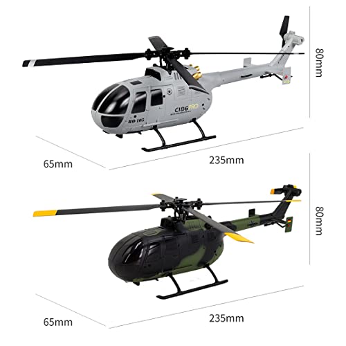 Huaa Rc Helicopter Model 1/18 Bo105 4Ch 2.4G Single Propeller Aileronless Reconnaissance, One-Key Take-Off And Landing, Childrens Adult Airplane Toy Gift (Rtf Version), Black, 23.5 X 5.6 X 8.1Cm #TOP3