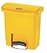 Rubbermaid 1883572 Step-On Cestino in Resina, Anteriore Passo, 15 L, Giallo
