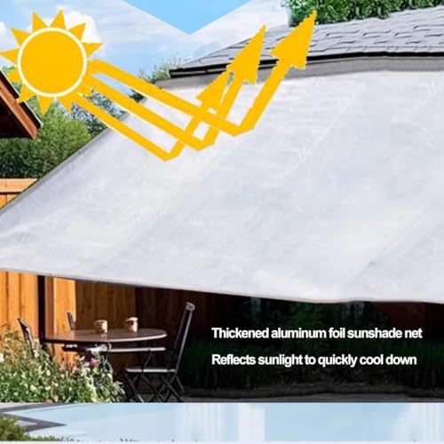 Tissu pare-soleil durable aluminium 5 x 5 m imperméable avec œillets - 4