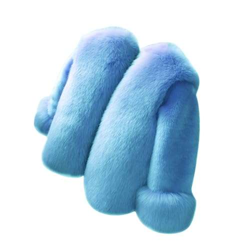 Children's Thicken Fleece Thermal Coat Autumn Winter Kids Girls Plush Furry Faux-Fu𝐫 Padded Outerwear Jacket