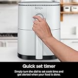 Ninja 2-Quart Compact Air Fryer With Multiple Cooking Functions, Healthy Oil-Less Frying, Easy-To-Clean Nonstick Basket, Perfect For Small Meals, Snacks, And Quick Healthy Recipes (White)