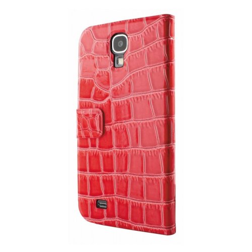 Guess GU312513   Carcasa folio de cuero Croco para Samsung Galaxy S4 GT i9500, rojo