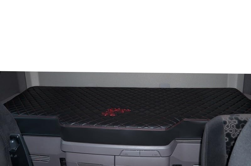 CUBIERTA DE CAJA DE CAMIÓN COMPATIBLE CON SCANIA R & S 2017+ [NUEVA GENERACIÓN] ESCURO NEGRO-ROJO