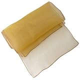 OurWarm Gold Organza Table Runner 12