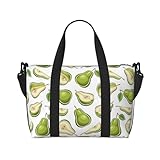 Novastar - Bolsa de mano para portátil para mujer, trabajo - Bonitas hojas de pera verde durante la noche, bolsas de fin de semana para mujeres, viajes, bolsa de gimnasio para mujeres y hombres