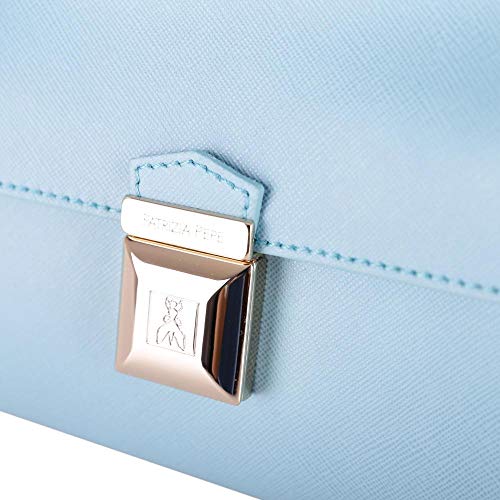 Borsa a mano in pelle patrizia pepe queen azure