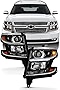 AKKON - For 2015-2020 Chevy Suburban Tahoe Pickup OE Direct Replacement Projector Black Headlight Assembly L+R Pair