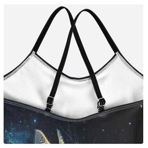 CaTaKu Girls One Piece Swimsuits Cat Space Toddler Bathing Suit for Girls Kids Swimwear 3-10Y4