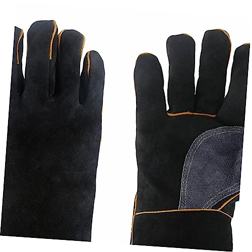 Guantes de barbacoa de piel de vaca para proteger tus manos del calor del horno 5