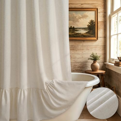 Yinhua Beige Ruffle Linen-Blend Set