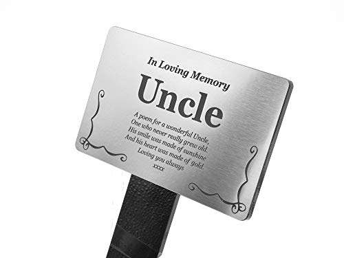 Plaque commémorative oncle argent : plaque funéraire extérieure résistante aux intempéries - 2