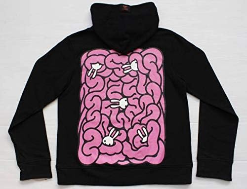 Amazon Co Jp Cl08キューンcune2mウサギ モコモコ ワッペン 日本製 プルオーバー 腸 内臓 ピンク カンガルーポケット スウェット パーカー 服 ファッション小物