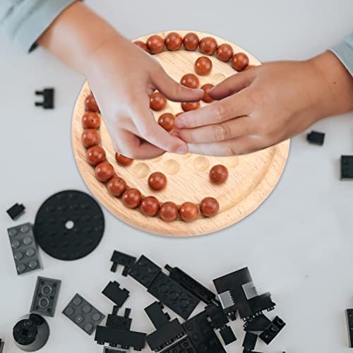 Totority Wooden Solitaire Board Game, Indian Classic Solitaire Board Game Europe Board Game Single Chess Toy Solitaire Board Game Set for Beginner Kids Family Board Game 3 41SHaeBn20L. AC