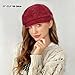 Besforta 8 Panel Oversized Cotton Corduroy Newsboy Cap for Women Men Retro Washed Beret Hat Paperboy Cabbie Painter Hat Red
