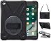 iPad Mini 4 Case, TSQ Heavy Duty Three Layer Drop Protection Shockproof Carrying Rugged Protective Case With 360 Degree Stand, Handle Hand Strap& Shoulder Strap,Mini 4 Cover For Kids A1538 A1550 Black