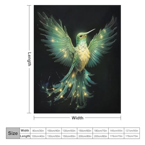 Couverture oiseau en flannel plaid 3D pour réchauffer vos soirées