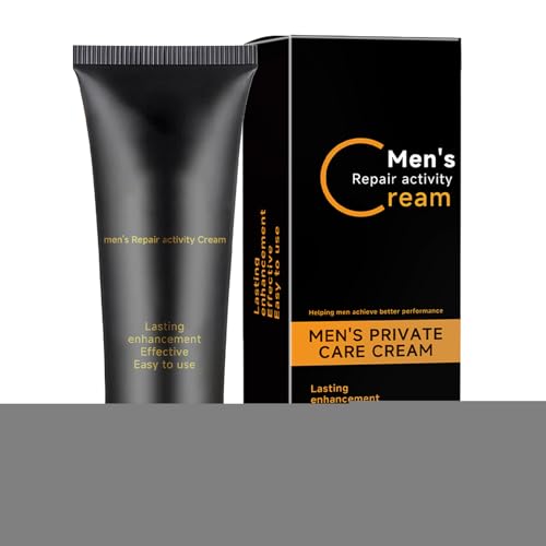 Mens Intimate Cream, With Boost Moisture, 50g, Private Area Moisturizer Lotion, Post-Shower Body Cream, Lightweight Non-Greasy, For Home Travel Nighttime Post-Shower Care