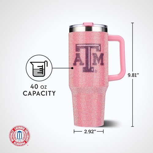 Image of The Memory Company Officially Licensed NCAA - Texas A&M University 40oz Pink Bling Game Day Tumbler