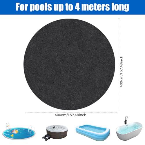 Miniatura 2 de Hiullen Tapiz Suelo Piscina, 4m Base Para Piscina Redonda, Almohadilla Para Revestimiento De Piscina, Revestimiento Extragrueso Para Piscinas Elevadas